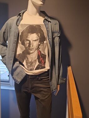 Sting 1991 Tour Graphic Print Single‎ Stitch White T-Shirt
